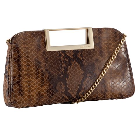 michael kors brown leather clutch|Michael Kors berkley clutch.